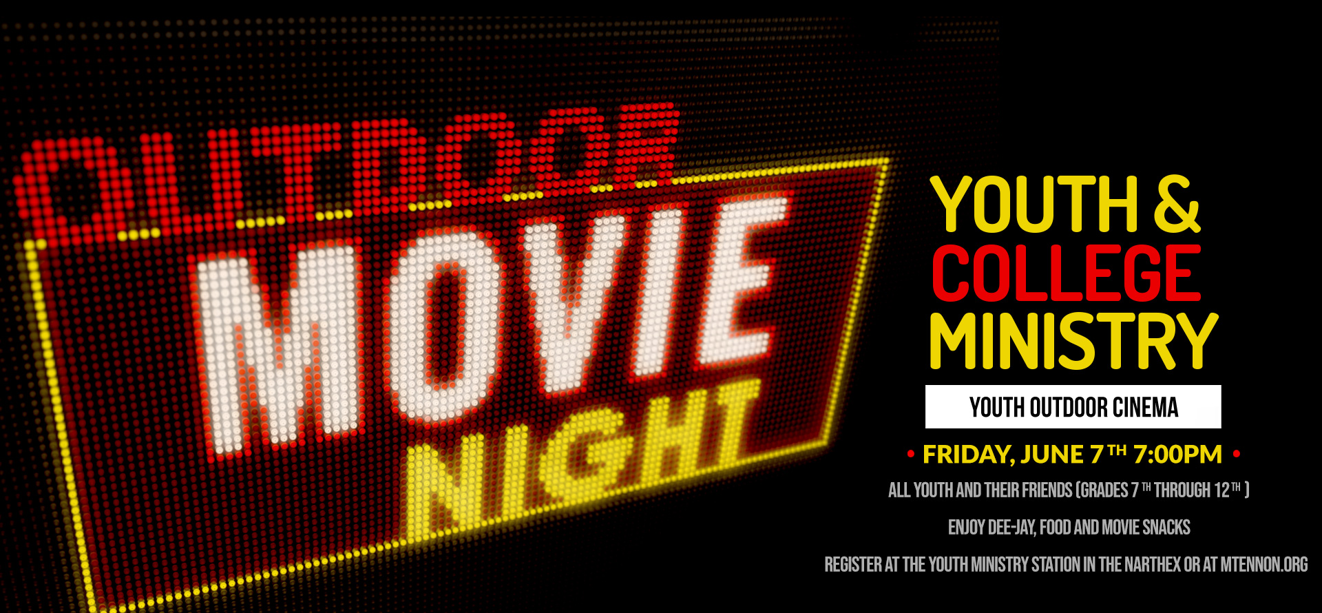 Youth Ministry Outdoor Cinema